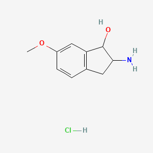 molecular formula C10H14ClNO2 B1514493 2-Amino-6-methoxy-indan-1-ol hydrochloride CAS No. 357407-97-7