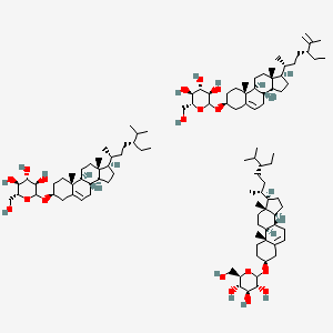 (3R,4S,5S,6R)-2-[[(3S,8S,9S,10R,13R,14S,17R)-17-[(2R,5R)-5-ethyl-6-methylheptan-2-yl]-10,13-dimethyl-2,3,4,7,8,9,11,12,14,15,16,17-dodecahydro-1H-cyclopenta[a]phenanthren-3-yl]oxy]-6-(hydroxymethyl)oxane-3,4,5-triol;(3R,4S,5S,6R)-2-[[(3S,8S,9S,10R,13R,14S,17R)-17-[(2R,5R)-5-ethyl-6-methylhept-6-en-2-yl]-10,13-dimethyl-2,3,4,7,8,9,11,12,14,15,16,17-dodecahydro-1H-cyclopenta[a]phenanthren-3-yl]oxy]-6-(hydroxymethyl)oxane-3,4,5-triol