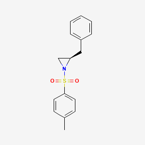 molecular formula C16H17NO2S B1514497 Aziridine, 1-[(4-methylphenyl)sulfonyl]-2-(phenylmethyl)-, (2R)- CAS No. 362495-75-8