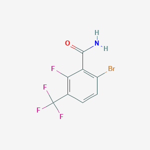 molecular formula C8H4BrF4NO B15144995 6-Bromo-2-fluoro-3-(trifluoromethyl)benzamide CAS No. 1352719-16-4