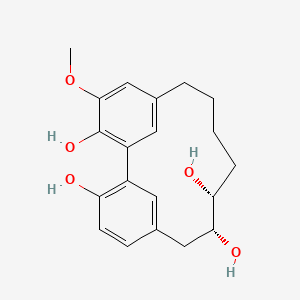 molecular formula C20H24O5 B15145024 (8R,9R)-16-methoxytricyclo[12.3.1.12,6]nonadeca-1(17),2,4,6(19),14(18),15-hexaene-3,8,9,17-tetrol 