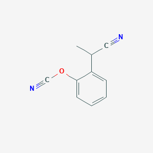 molecular formula C10H8N2O B1514503 Cyanic acid, 2-(1-cyanoethyl)phenyl ester CAS No. 88975-94-4