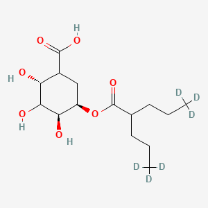 molecular formula C15H26O7 B15145037 Valproic acid beta-D-glucuronide-d6 