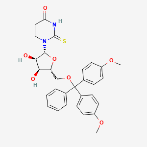 molecular formula C30H30N2O7S B1514504 1-((2R,3R,4S,5R)-5-((Bis(4-methoxyphenyl)(phenyl)methoxy)methyl)-3,4-dihydroxytetrahydrofuran-2-yl)-2-thioxo-2,3-dihydropyrimidin-4(1H)-one CAS No. 163496-06-8