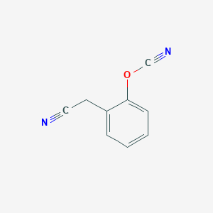 molecular formula C9H6N2O B1514507 Cyanic acid, 2-(cyanomethyl)phenyl ester CAS No. 88975-95-5