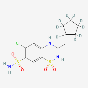 molecular formula C13H18ClN3O4S2 B15145094 Cyclopenthiazide-d9 