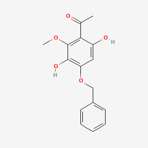 molecular formula C16H16O5 B1514512 1-(4-(Benzyloxy)-3,6-dihydroxy-2-methoxyphenyl)ethanone CAS No. 25892-94-8