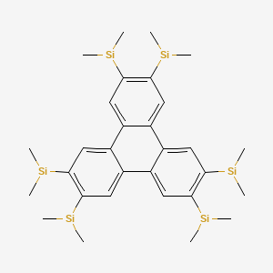 molecular formula C30H42Si6 B1514514 Silane, 2,3,6,7,10,11-triphenylenehexaylhexakis[dimethyl- CAS No. 596095-70-4