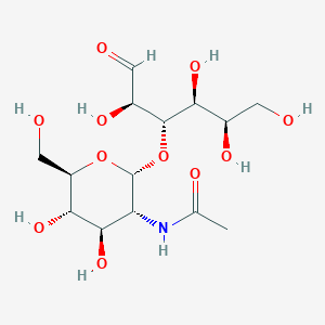 N-((2R,3R,4R,5S,6R)-4,5-Dihydroxy-6-(hydroxymethyl)-2-(((2R,3S,4S,5R)-2,4,5,6-tetrahydroxy-1-oxohexan-3-yl)oxy)tetrahydro-2H-pyran-3-yl)acetamide