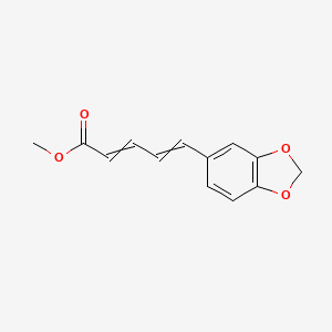 molecular formula C13H12O4 B1514518 2,4-Pentadienoic acid, 5-(1,3-benzodioxol-5-yl)-, methyl ester, (E,Z)- 
