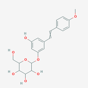 2-{3-Hydroxy-5-[2-(4-methoxyphenyl)ethenyl]phenoxy}-6-(hydroxymethyl)oxane-3,4,5-triol