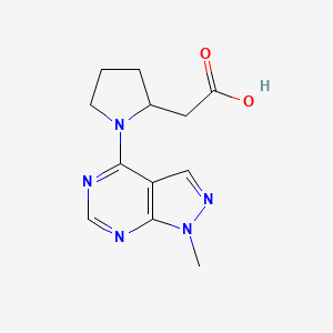 2-(1-{1-methyl-1H-pyrazolo[3,4-d]pyrimidin-4-yl}pyrrolidin-2-yl)acetic acid