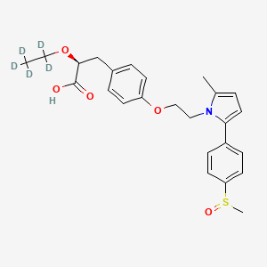 molecular formula C25H29NO5S B15145293 Saroglitazar sulfoxide-d5 