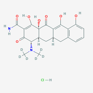 molecular formula C21H23ClN2O7 B15145300 Sancycline-d6 (hydrochloride) 