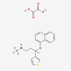 molecular formula C20H21NO5S B15145338 rac-Duloxetine-d3 (oxalate) 