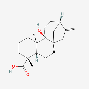 molecular formula C20H30O3 B15145404 (1S,4S,5R,9R,10S,13S)-10-hydroxy-5,9-dimethyl-14-methylidenetetracyclo[11.2.1.01,10.04,9]hexadecane-5-carboxylic acid 