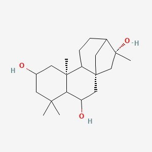 molecular formula C20H34O3 B15145419 2beta,6beta,16alpha-Trihydroxy-ent-kaurane 