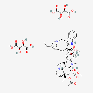 molecular formula C53H66N4O20 B15145438 Vinorelbine-d3 (ditartrate) 