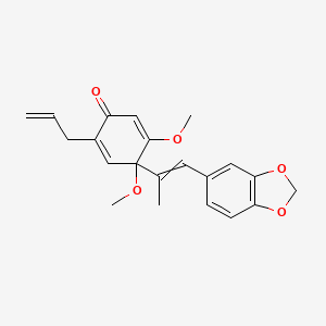 4-[1-(1,3-Benzodioxol-5-yl)prop-1-en-2-yl]-4,5-dimethoxy-2-prop-2-enylcyclohexa-2,5-dien-1-one