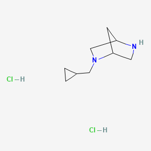 molecular formula C9H18Cl2N2 B1514548 2-Cyclopropylmethyl-2,5-diaza-bicyclo[2.2.1]heptane dihydrochloride CAS No. 845866-63-9