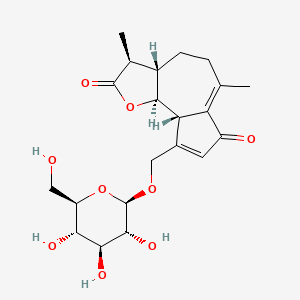 (3S,3aS,9aS,9bS)-3,6-dimethyl-9-({[(2R,3R,4S,5S,6R)-3,4,5-trihydroxy-6-(hydroxymethyl)oxan-2-yl]oxy}methyl)-3H,3aH,4H,5H,9aH,9bH-azuleno[4,5-b]furan-2,7-dione