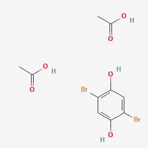 molecular formula C10H12Br2O6 B1514549 Acetic acid--2,5-dibromobenzene-1,4-diol (2/1) CAS No. 40101-03-9