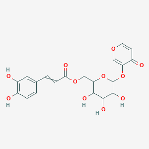 {3,4,5-trihydroxy-6-[(4-oxopyran-3-yl)oxy]oxan-2-yl}methyl (2E)-3-(3,4-dihydroxyphenyl)prop-2-enoate