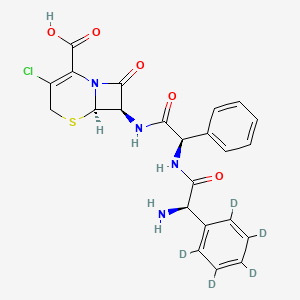 molecular formula C23H21ClN4O5S B15145517 D-Phenylglycyl Cefaclor-d5 