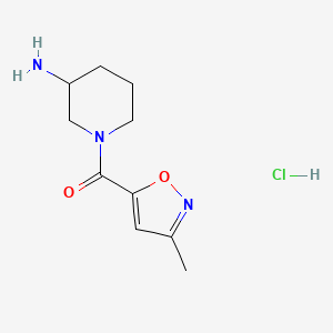 1-(3-Methyl-1,2-oxazole-5-carbonyl)piperidin-3-amine hydrochloride