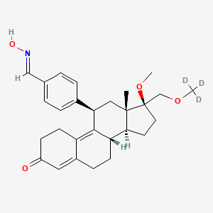 molecular formula C28H35NO4 B15145529 Asoprisnil-d3 