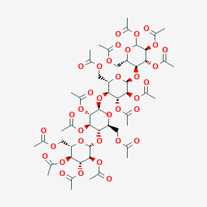 molecular formula C52H70O35 B15145603 L-Glc2Ac3Ac4Ac6Ac(b1-4)L-Glc2Ac3Ac6Ac(b1-4)L-Glc2Ac3Ac6Ac(a1-4)L-Glc1Ac2Ac3Ac6Ac 