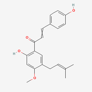 molecular formula C21H22O4 B15145640 Roussochalcone B 