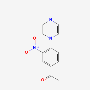 1-(4-(4-Methylpyrazin-1(4H)-yl)-3-nitrophenyl)ethanone