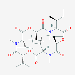 molecular formula C35H61N3O9 B15145684 cyclo[DL-N(Me)Ile-D-OVal-N(Me)Ile-D-OVal-N(Me)Val-D-OVal] 