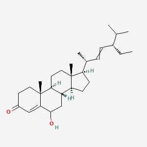 (8S,9S,10R,13R,14S,17R)-17-[(2R,5S)-5-ethyl-6-methylhept-3-en-2-yl]-6-hydroxy-10,13-dimethyl-1,2,6,7,8,9,11,12,14,15,16,17-dodecahydrocyclopenta[a]phenanthren-3-one