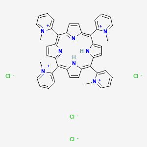 molecular formula C44H38Cl4N8 B15145704 5,10,15,20-Tetrakis(1-methylpyridin-1-ium-2-yl)-21,22-dihydroporphyrin;tetrachloride 