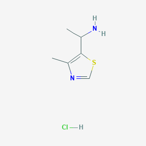 molecular formula C6H11ClN2S B15145711 1-(4-Methyl-1,3-thiazol-5-yl)ethanamine hydrochloride 