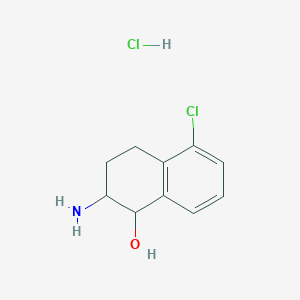 molecular formula C10H13Cl2NO B1514573 2-Amino-5-chloro-1,2,3,4-tetrahydronaphthalen-1-ol hydrochloride CAS No. 90401-39-1