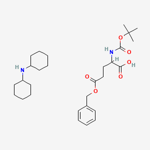 molecular formula C29H46N2O6 B15145730 5-(Benzyloxy)-2-[(tert-butoxycarbonyl)amino]-5-oxopentanoic acid; dicha 