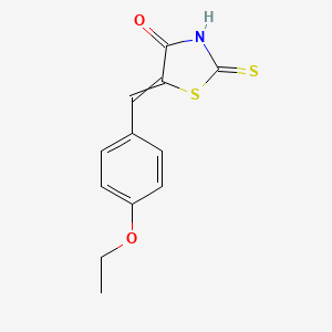 molecular formula C12H11NO2S2 B15145738 5-[(4-Ethoxyphenyl)methylidene]-2-sulfanylidene-1,3-thiazolidin-4-one 