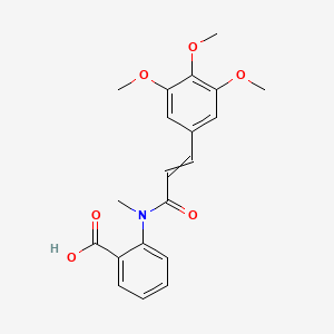 2-(n-Methyl-3-(3,4,5-trimethoxyphenyl)acrylamido)benzoic acid