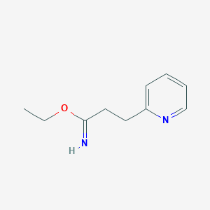 molecular formula C10H14N2O B15145759 3-Pyridin-2-YL-propionimidic acid ethyl ester CAS No. 887579-06-8