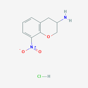 molecular formula C9H11ClN2O3 B1514576 8-Nitro-chroman-3-ylamine hydrochloride CAS No. 878807-40-0