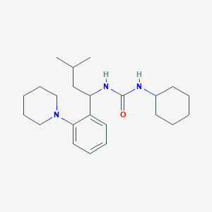 N-Cyclohexyl-N'-{3-methyl-1-[2-(piperidin-1-yl)phenyl]butyl}urea