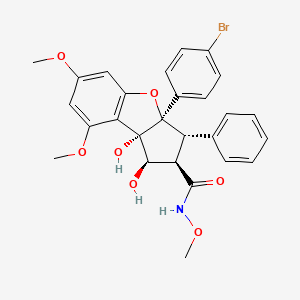 Rel-(1R,2R,3S,3aR,8bS)-3a-(4-bromophenyl)-1,8b-dihydroxy-N,6,8-trimethoxy-3-phenyl-2,3,3a,8b-tetrahydro-1H-cyclopenta[b]benzofuran-2-carboxamide