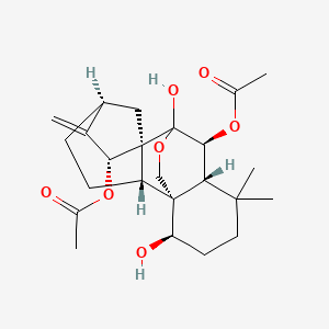 [(1S,2S,5S,7R,8S,10S,11R,15R)-7-acetyloxy-9,15-dihydroxy-12,12-dimethyl-6-methylidene-17-oxapentacyclo[7.6.2.15,8.01,11.02,8]octadecan-10-yl] acetate