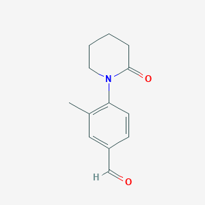 molecular formula C13H15NO2 B15145874 3-Methyl-4-(2-oxopiperidin-1-YL)benzaldehyde 