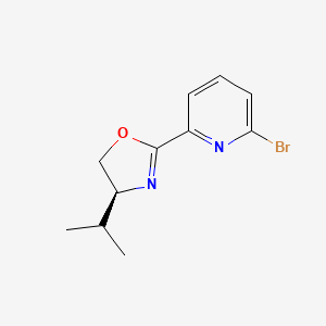 2-Bromo-6-[(4S)-4-(propan-2-yl)-4,5-dihydro-1,3-oxazol-2-yl]pyridine