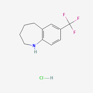 molecular formula C11H13ClF3N B1514591 7-Trifluoromethyl-2,3,4,5-tetrahydro-1H-benzo[b]azepine hydrochloride 