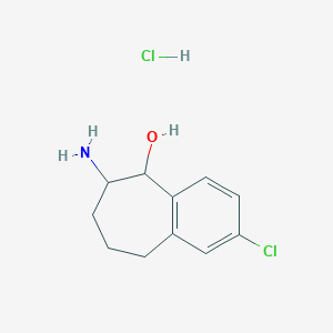 molecular formula C11H15Cl2NO B1514592 6-Amino-2-chloro-6,7,8,9-tetrahydro-5H-benzocyclohepten-5-ol hydrochloride CAS No. 87452-25-3